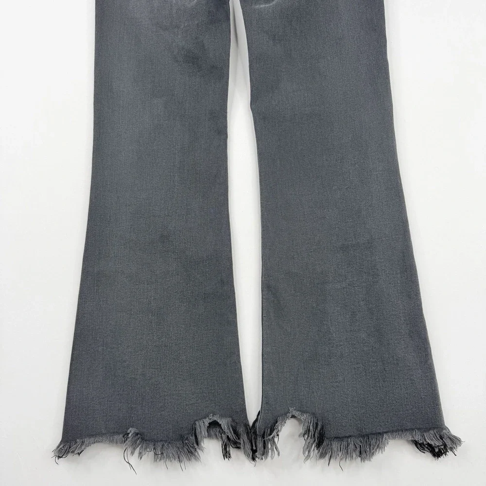 Hidden Los Angeles Women's Jeans Amelia Black Distressed Frayed Hem Skinny SZ-26